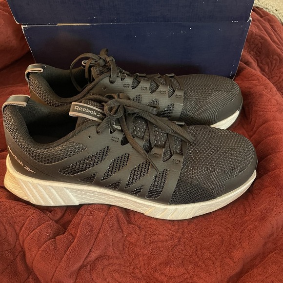 Reebok Work Shoes Mens Size 10.5 Black Fusion Flexweave Comp Toe SD10 RB4311 - Picture 5 of 14